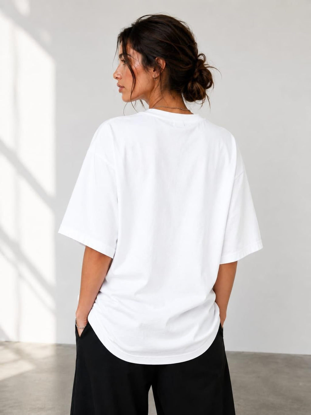 T-Shirts Cotton Oversized Printed Round Neck