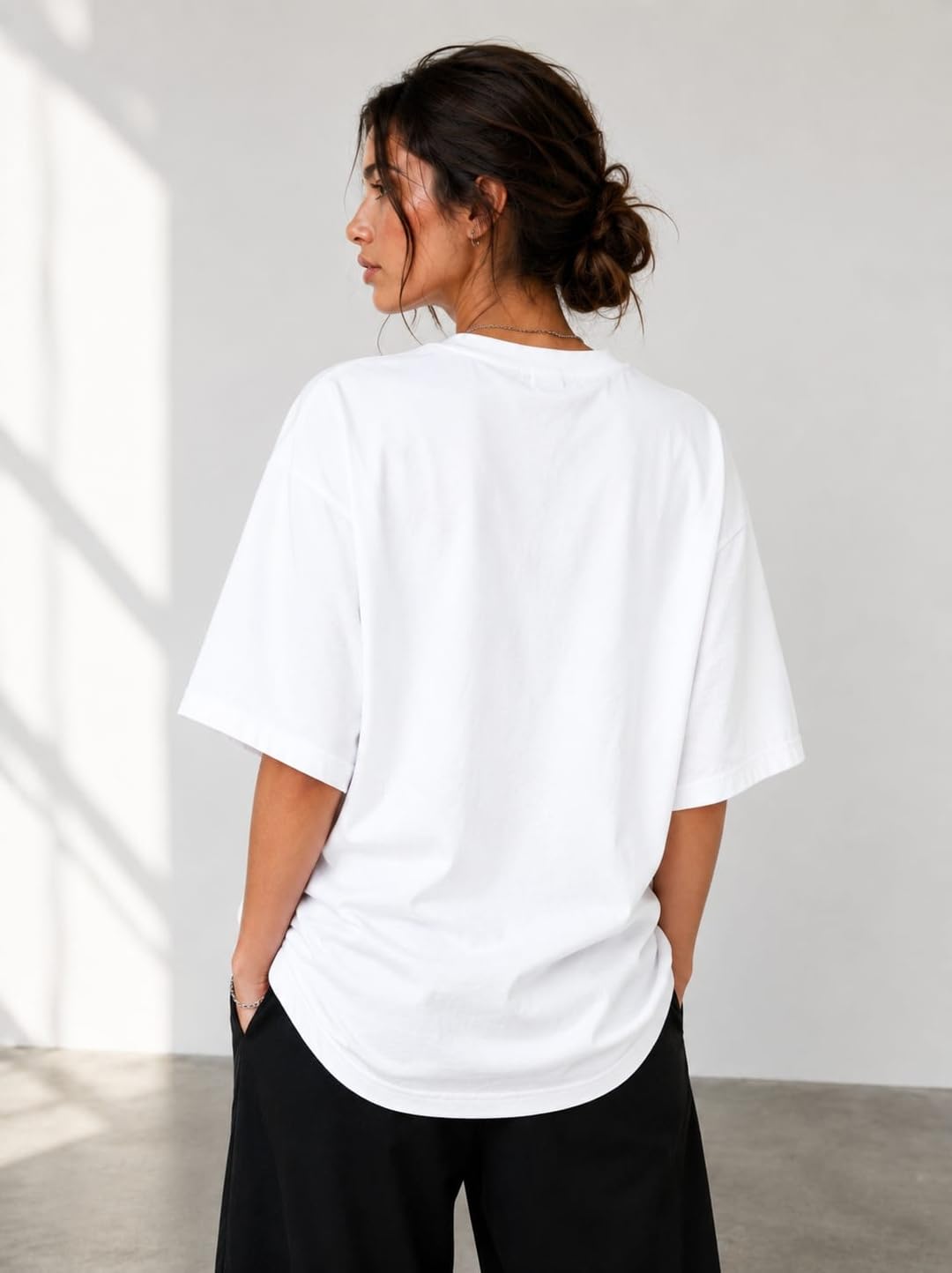 T-Shirts Cotton Oversized Printed Round Neck